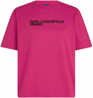 KARL LAGERFELD JEANS Tričko  tmavoružová / čierna