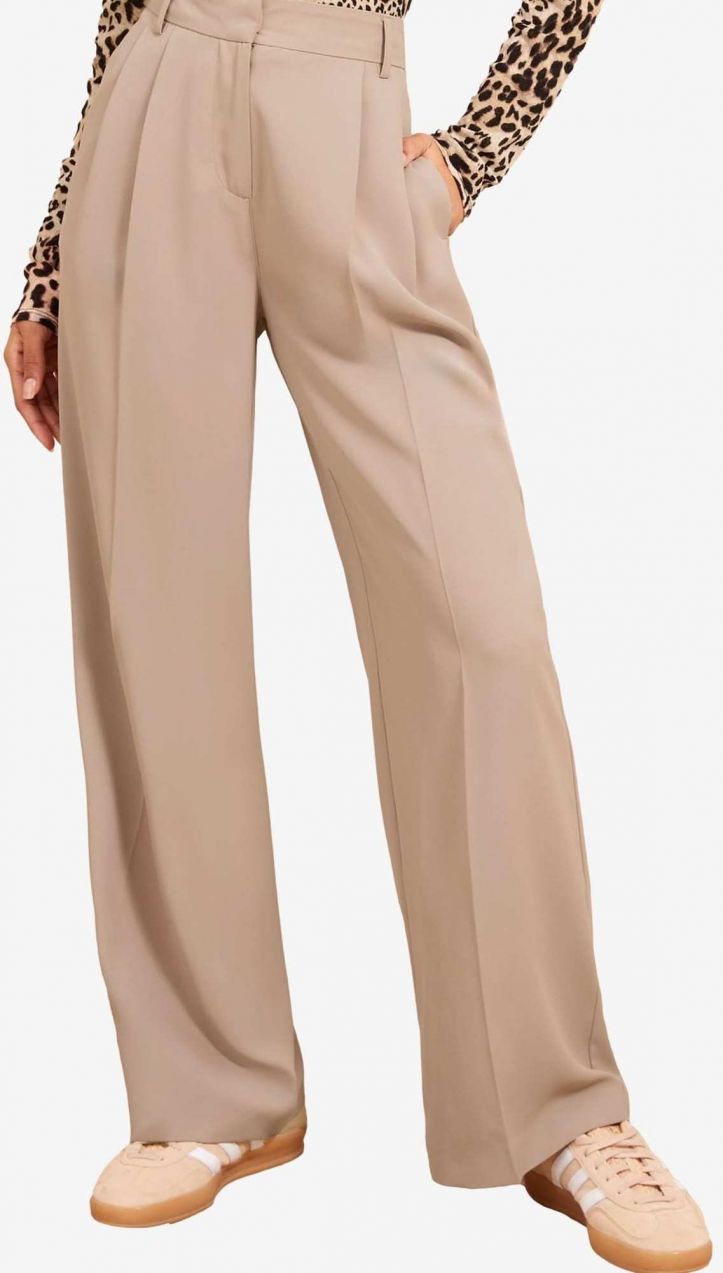 Friends Like These Plisované nohavice  farba ťavej srsti