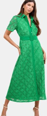 Lipsy Košeľové šaty  zelená