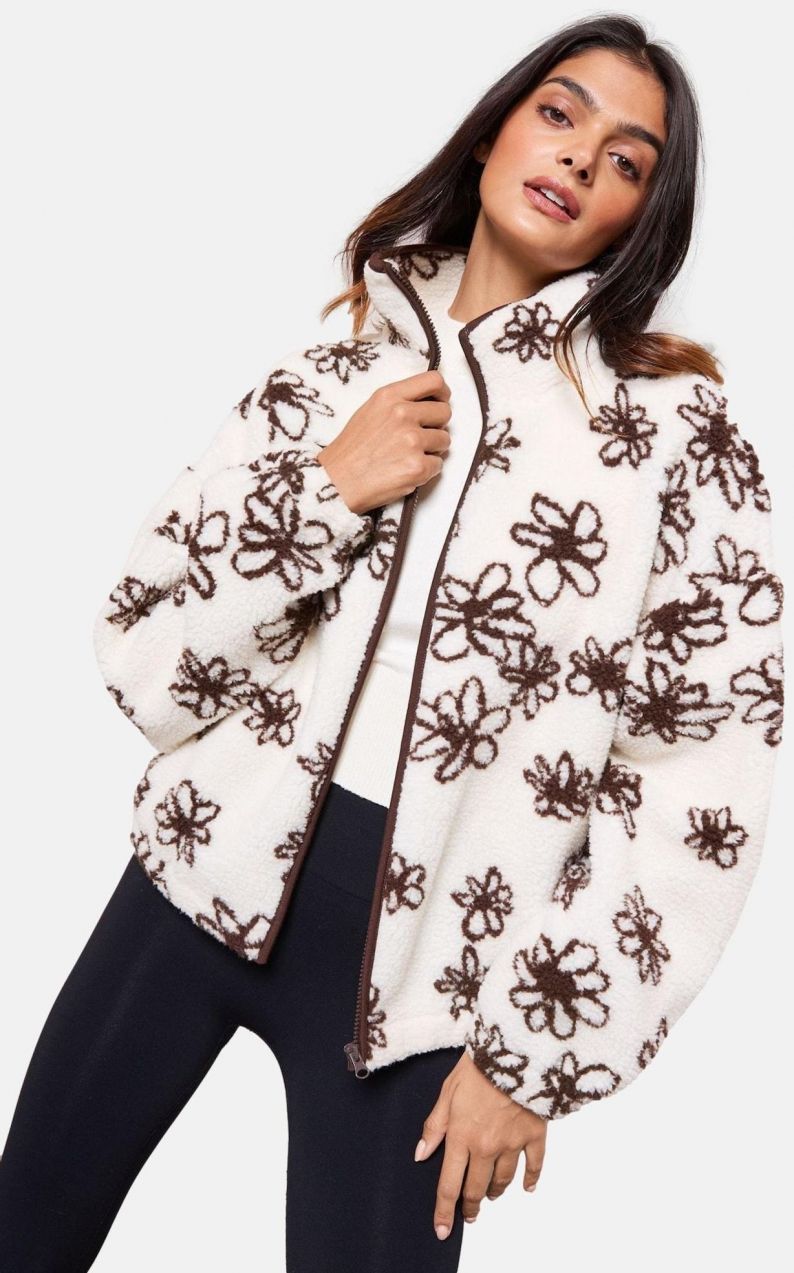 Friends Like These Flisová bunda  krémová / hnedá