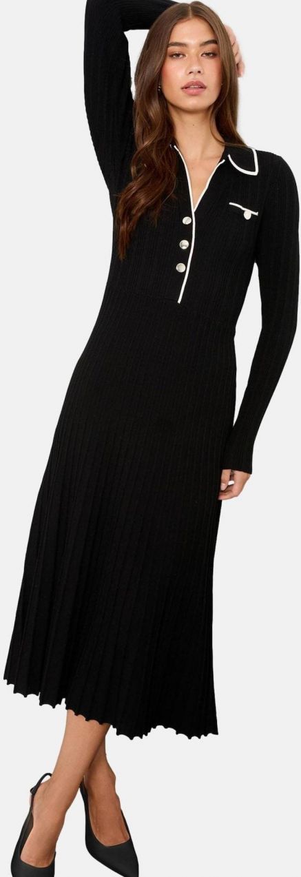 Lipsy Šaty  čierna / biela