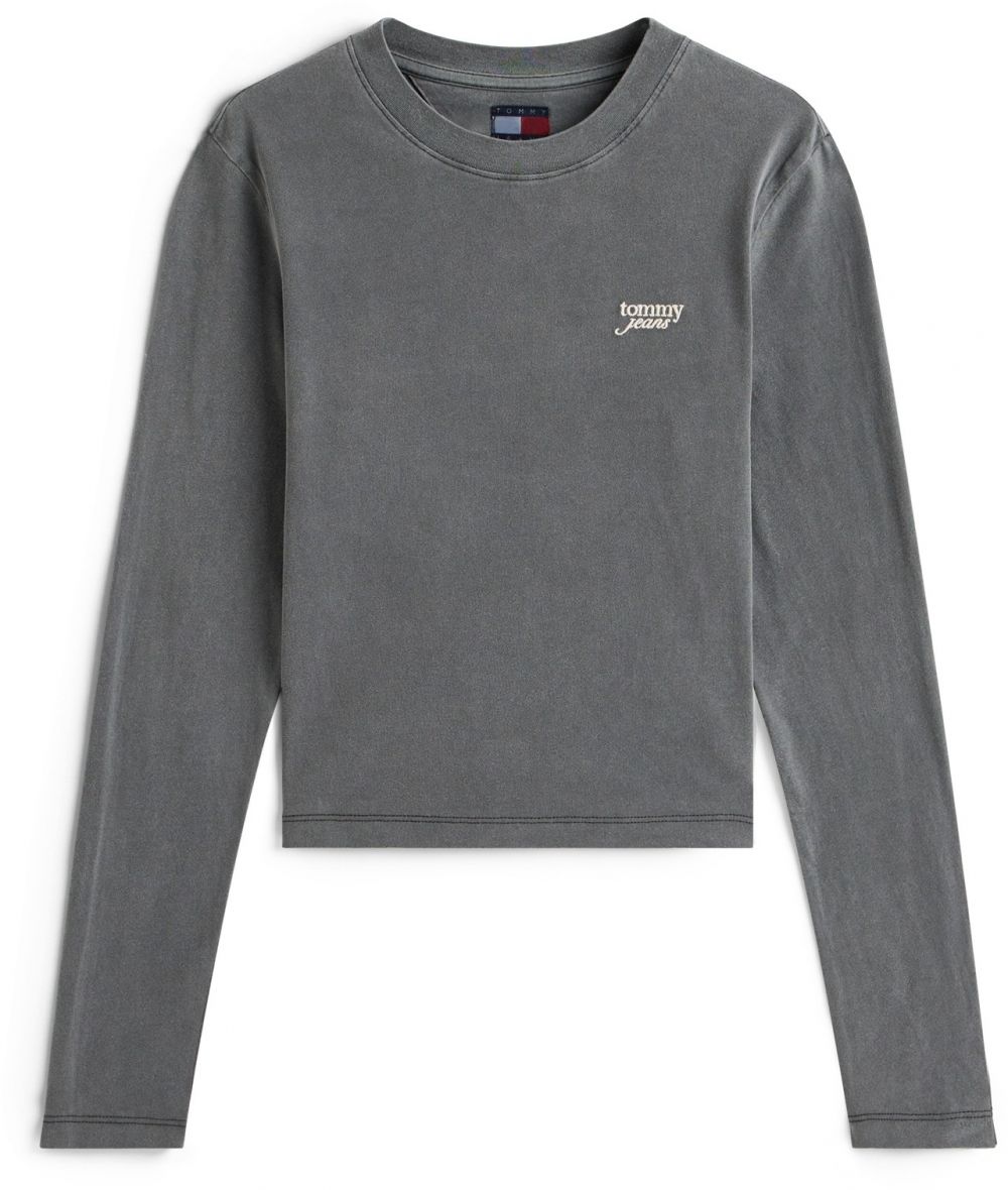 Tommy Jeans Tričko  tmavosivá / biela