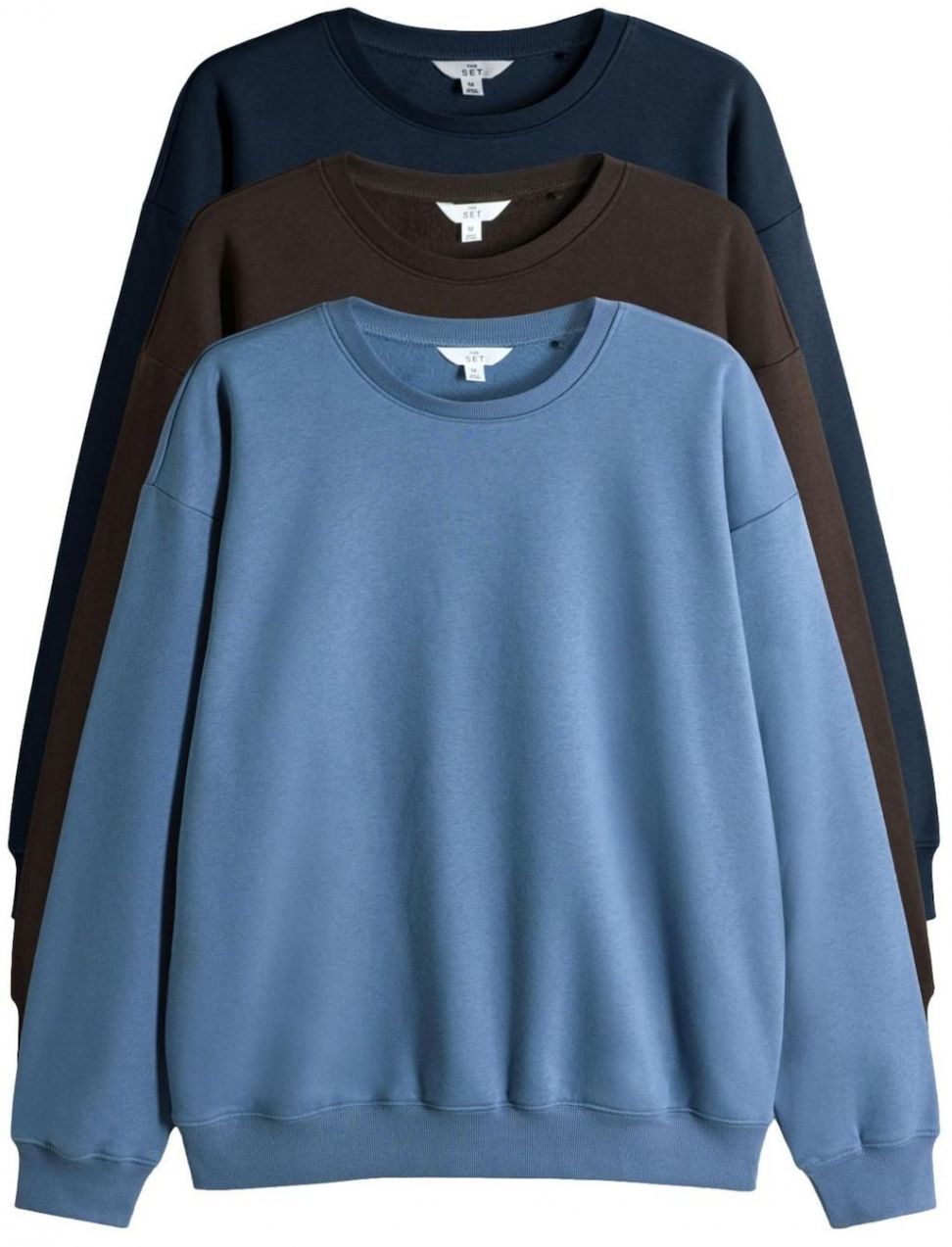 The Set Mikina  námornícka modrá / hnedá / petrolejová