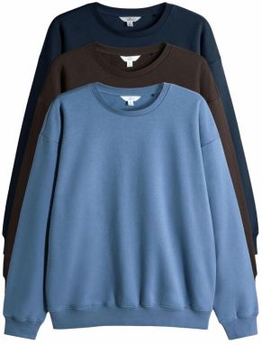 The Set Mikina  námornícka modrá / hnedá / petrolejová