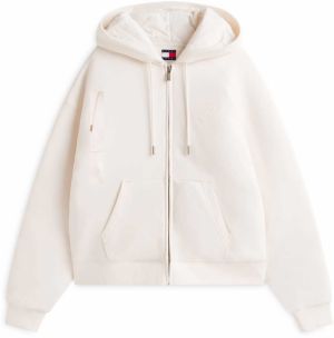 Tommy Jeans Tepláková bunda  prírodná biela