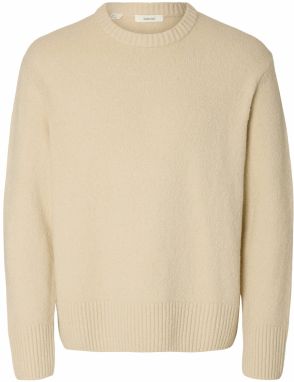 SELECTED Sveter 'SLHALEX'  piesková