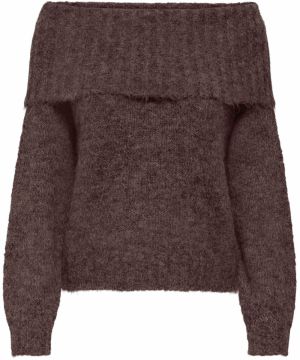 ONLY Sveter 'ONLSHINE'  tmavohnedá