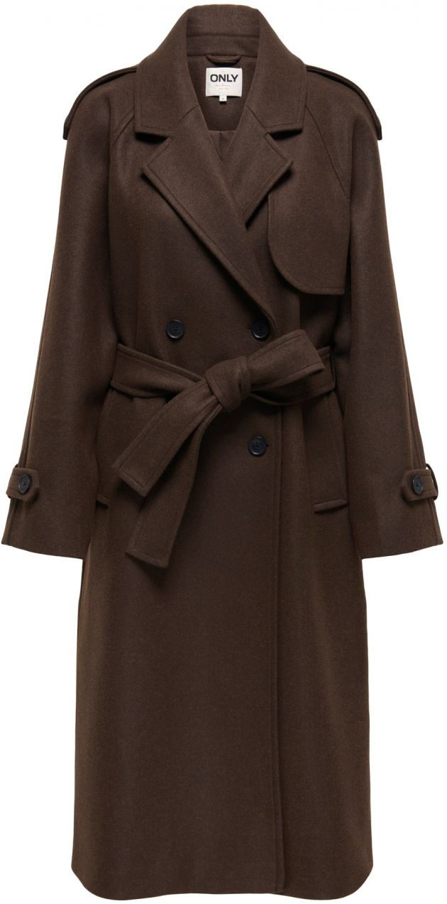 ONLY Prechodný kabát  čokoládová
