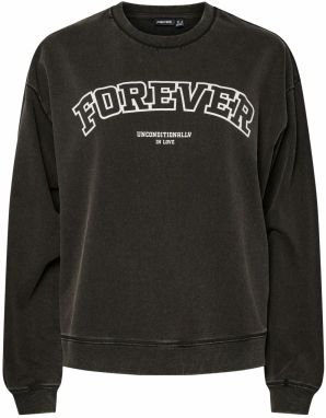 PIECES Mikina 'PCJATTO'  čierna / biela