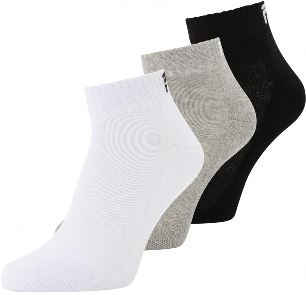 FILA Ponožky  svetlosivá / čierna / biela