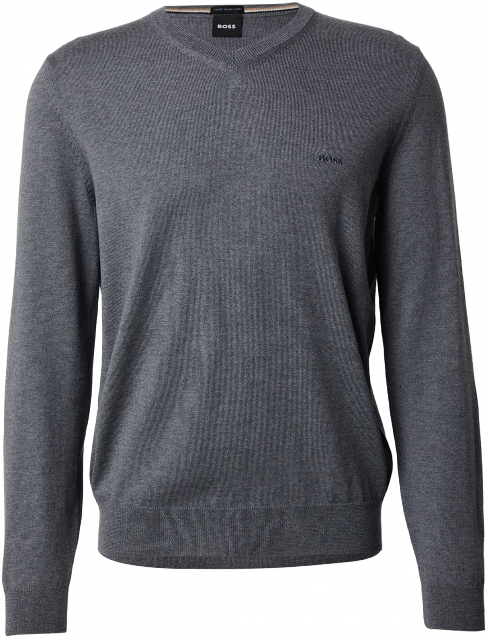 BOSS Sveter 'Baram-L'  sivá melírovaná