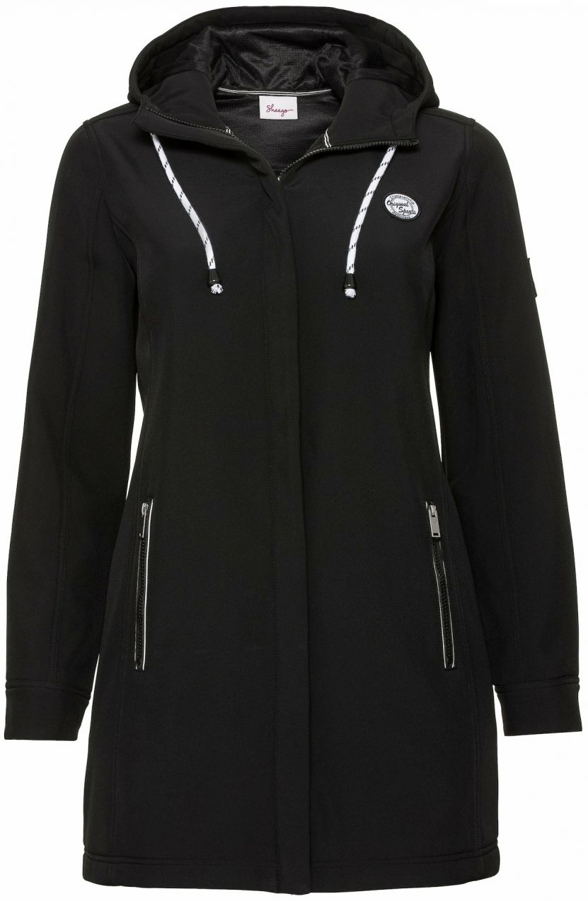 SHEEGO Prechodný kabát  čierna / biela