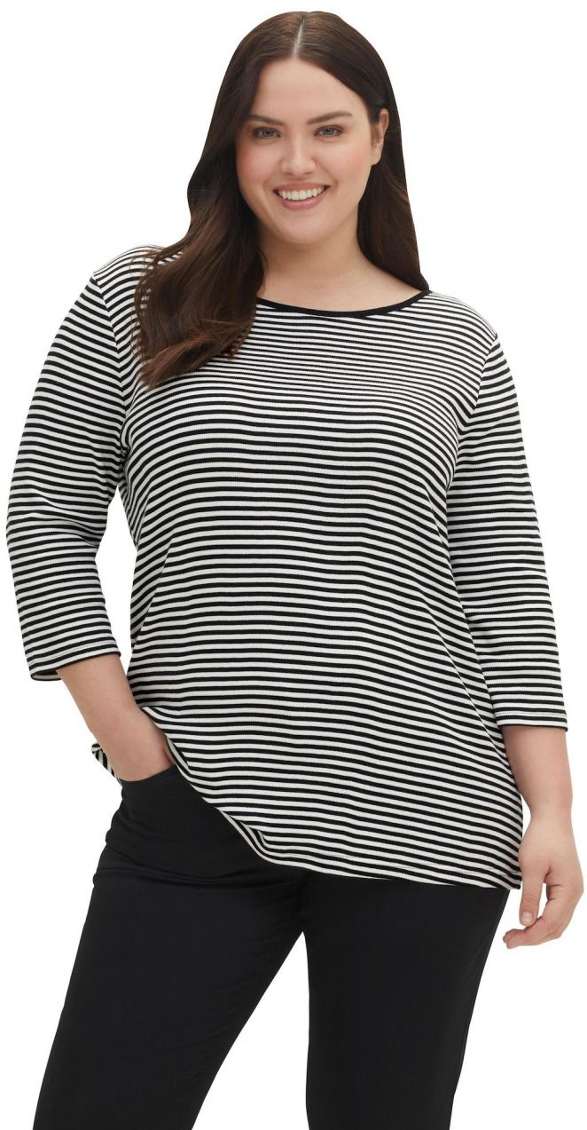 SHEEGO Tričko  čierna / biela