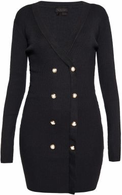 NAEMI Pletené šaty  čierna