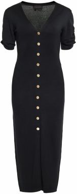 NAEMI Pletené šaty  zlatá / čierna