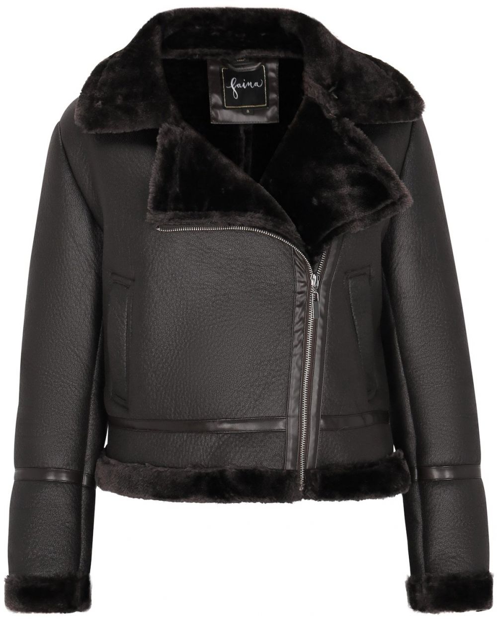 faina Prechodná bunda  tmavohnedá