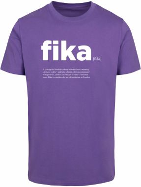 Mister Tee Tričko 'Fika'  fialová / biela