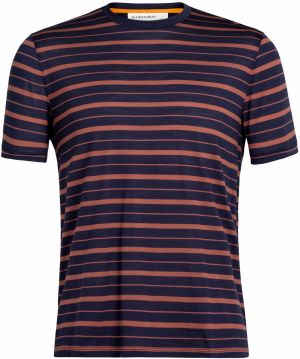 ICEBREAKER Funkčné tričko 'Wave'  námornícka modrá / kaki / biela