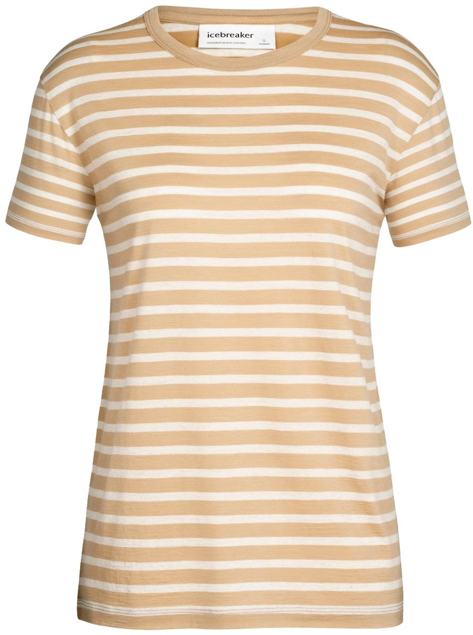 ICEBREAKER Funkčné tričko 'Granary'  piesková / biela