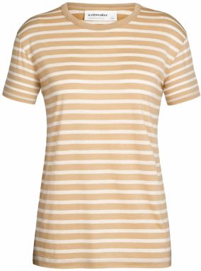 ICEBREAKER Funkčné tričko 'Granary'  piesková / biela