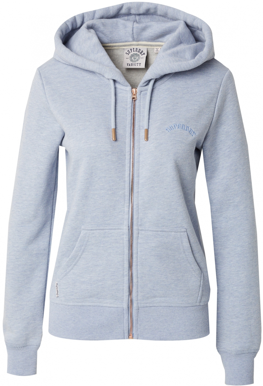 Superdry Tepláková bunda  svetlomodrá