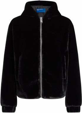 KARL LAGERFELD JEANS Zimná bunda  čierna / biela