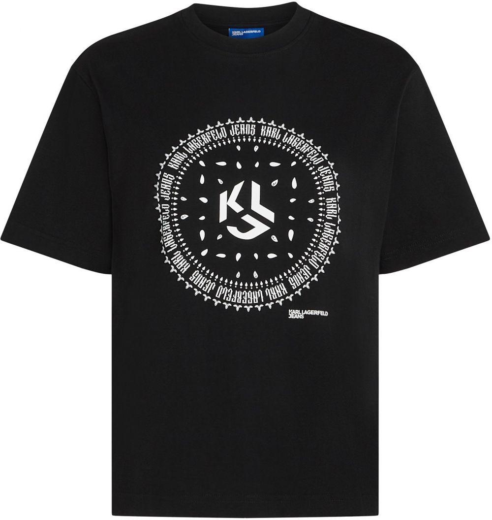 KARL LAGERFELD JEANS Tričko  čierna / biela