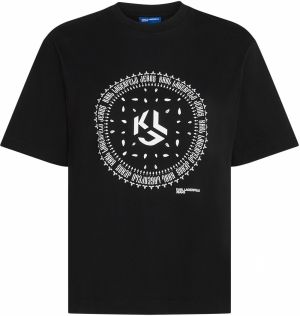 KARL LAGERFELD JEANS Tričko  čierna / biela