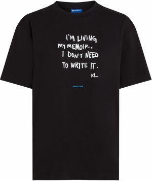 KARL LAGERFELD JEANS Tričko  čierna / biela