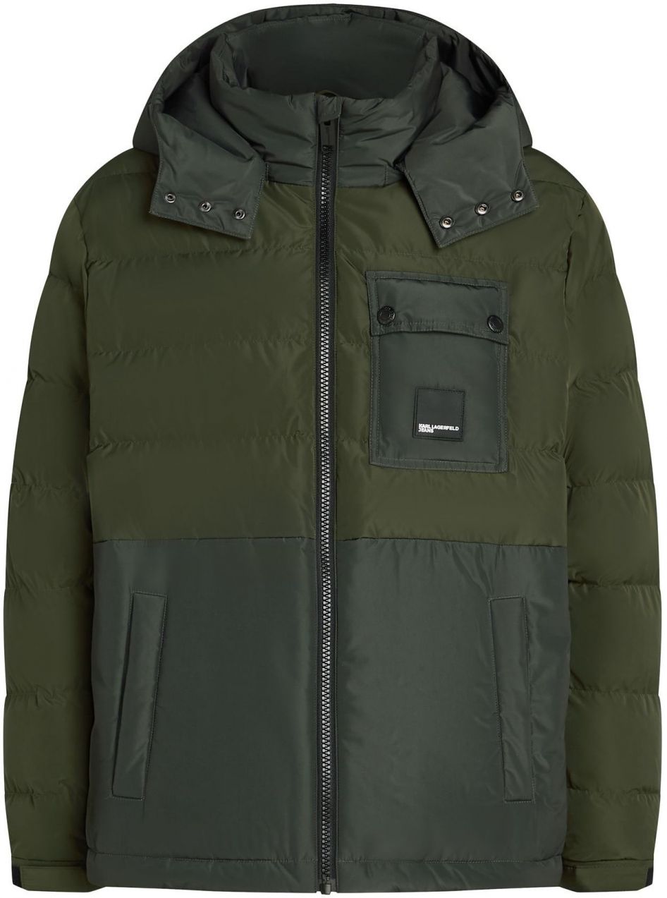 KARL LAGERFELD JEANS Zimná bunda  kaki / tmavozelená