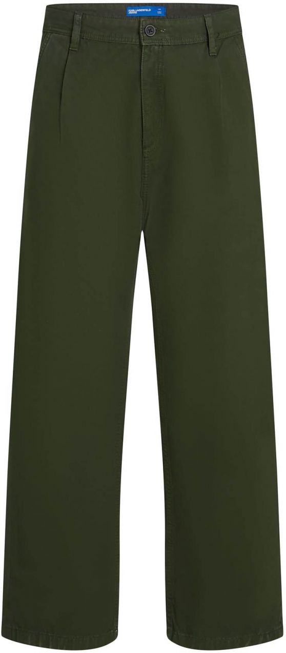 KARL LAGERFELD JEANS Chino nohavice  tmavozelená