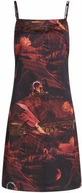 KARL LAGERFELD JEANS Šaty  hnedá / oranžová / čierna