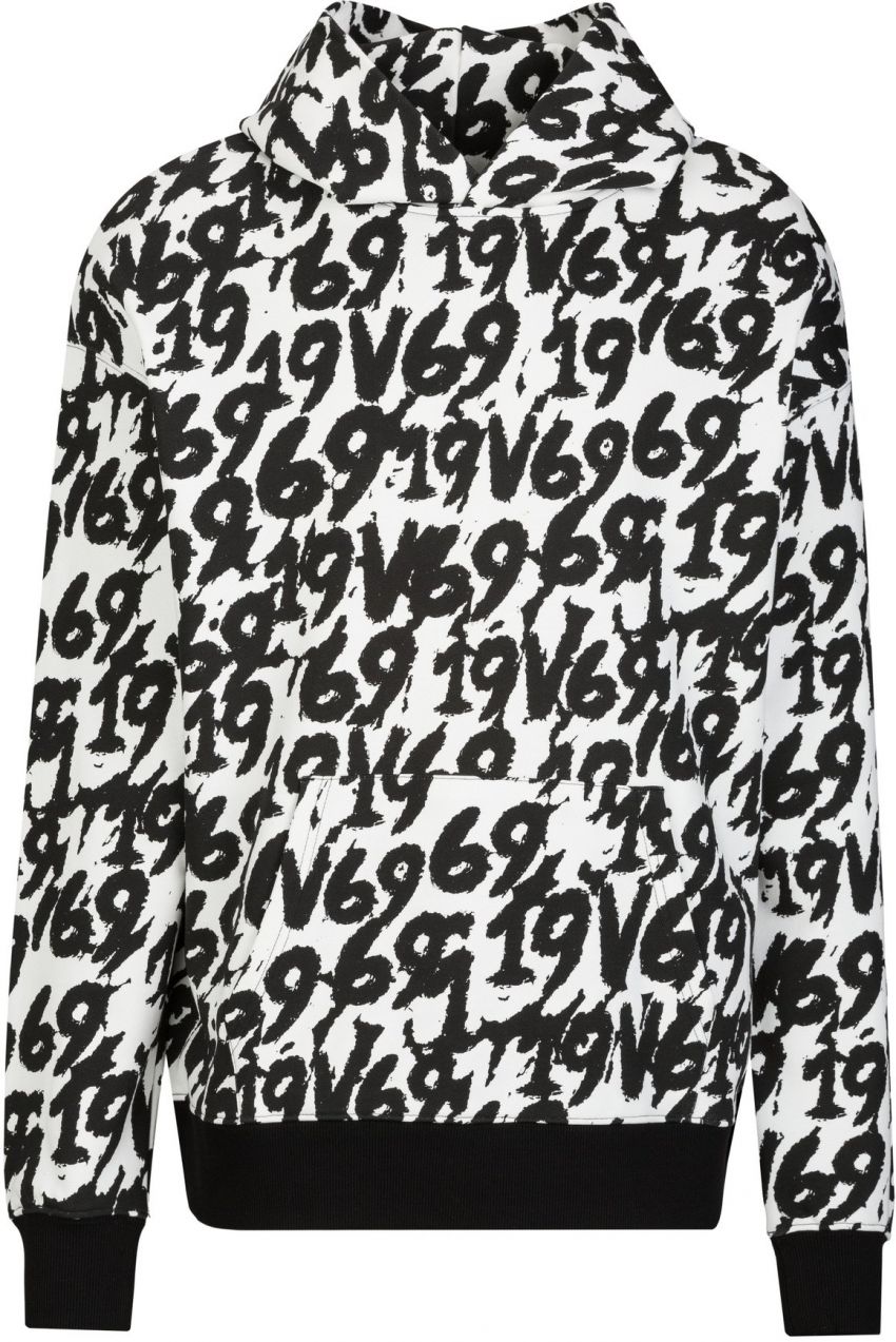 19V69 ITALIA Mikina 'Quentino'  čierna / biela