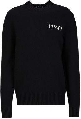 19V69 ITALIA Sveter 'Anteo'  čierna / biela