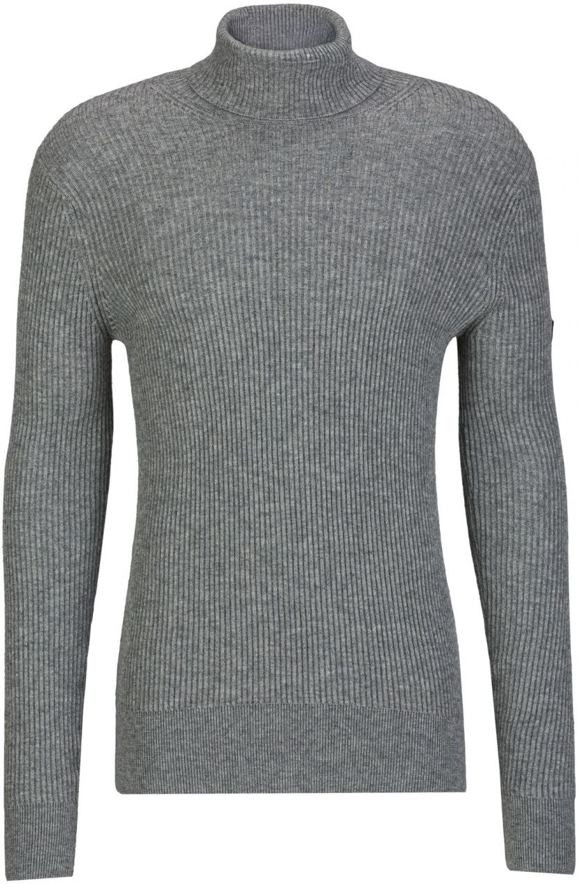 19V69 ITALIA Sveter 'Tosco'  sivá melírovaná