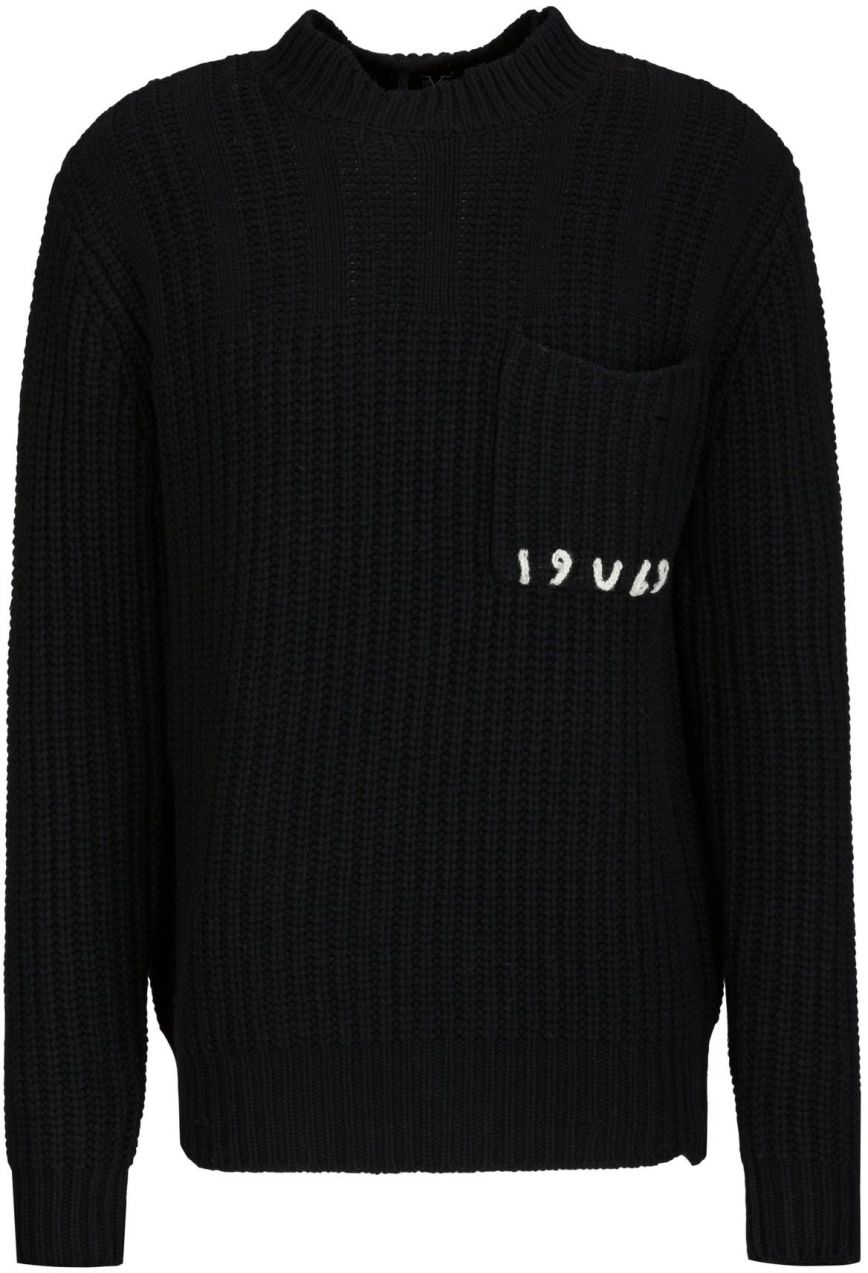 19V69 ITALIA Sveter 'Areo'  čierna / biela