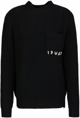 19V69 ITALIA Sveter 'Areo'  čierna / biela