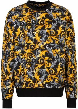 19V69 ITALIA Mikina 'Omero New Baroque'  zlatá / sivá / čierna