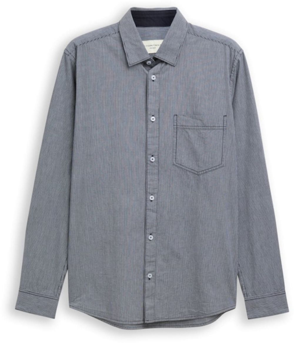 TOM TAILOR Košeľa  námornícka modrá / biela