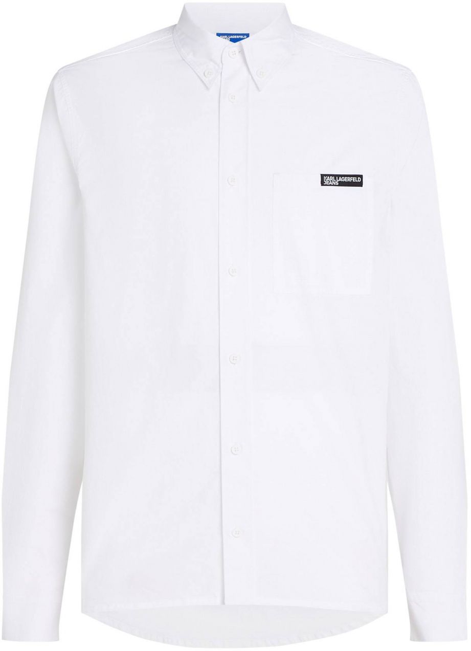 KARL LAGERFELD JEANS Košeľa 'Poplin'  biela