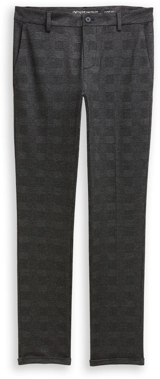TOM TAILOR DENIM Chino nohavice  sivá / čierna