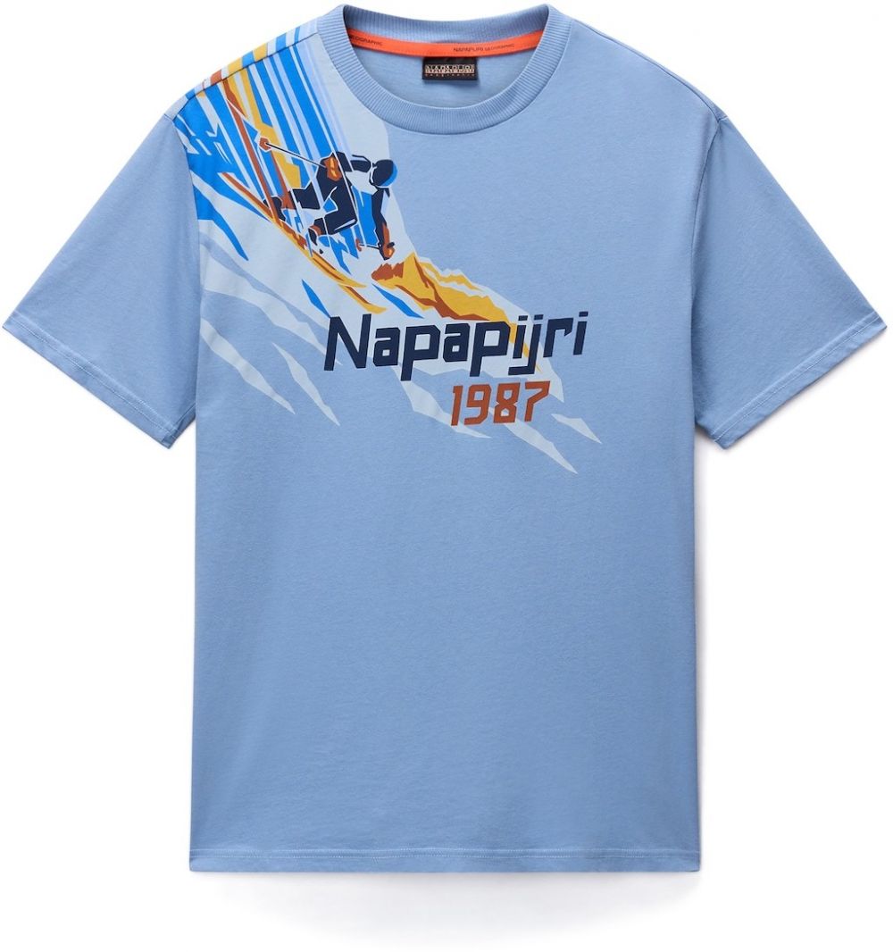 NAPAPIJRI Tričko 'S-Fiemme'  modrá / opálová / sivá / čierna