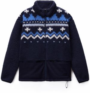 NAPAPIJRI Flisová bunda 'T-Ansei'  námornícka modrá / modrá denim / biela