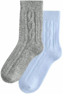 Next Ponožky  svetlomodrá / sivá melírovaná