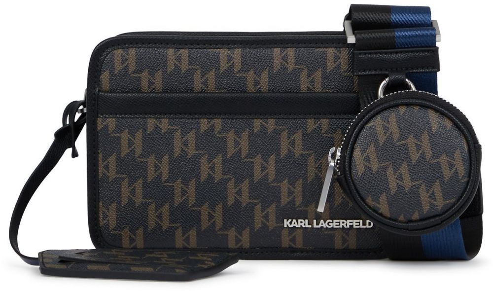 Karl Lagerfeld Taška cez rameno  hnedá / čierna