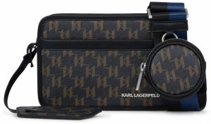 Karl Lagerfeld Taška cez rameno  hnedá / čierna