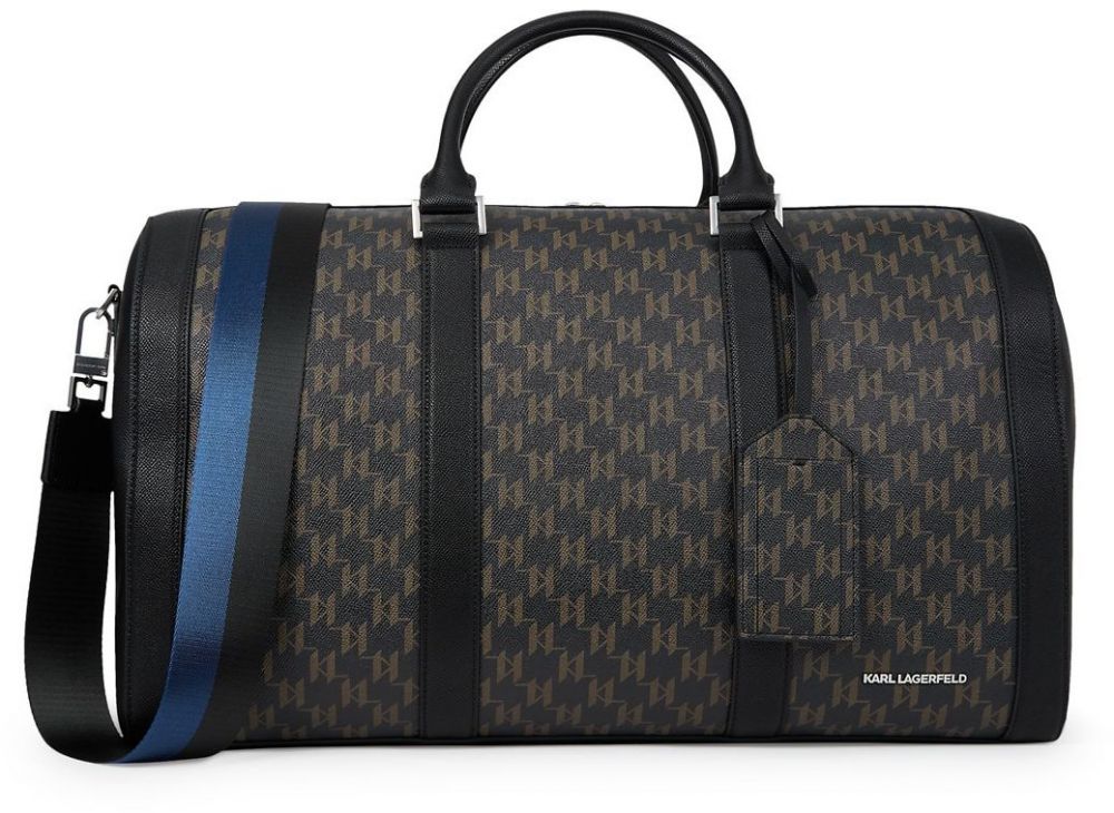 Karl Lagerfeld Víkendová taška  tmavošedá / čierna
