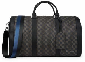 Karl Lagerfeld Víkendová taška  tmavošedá / čierna