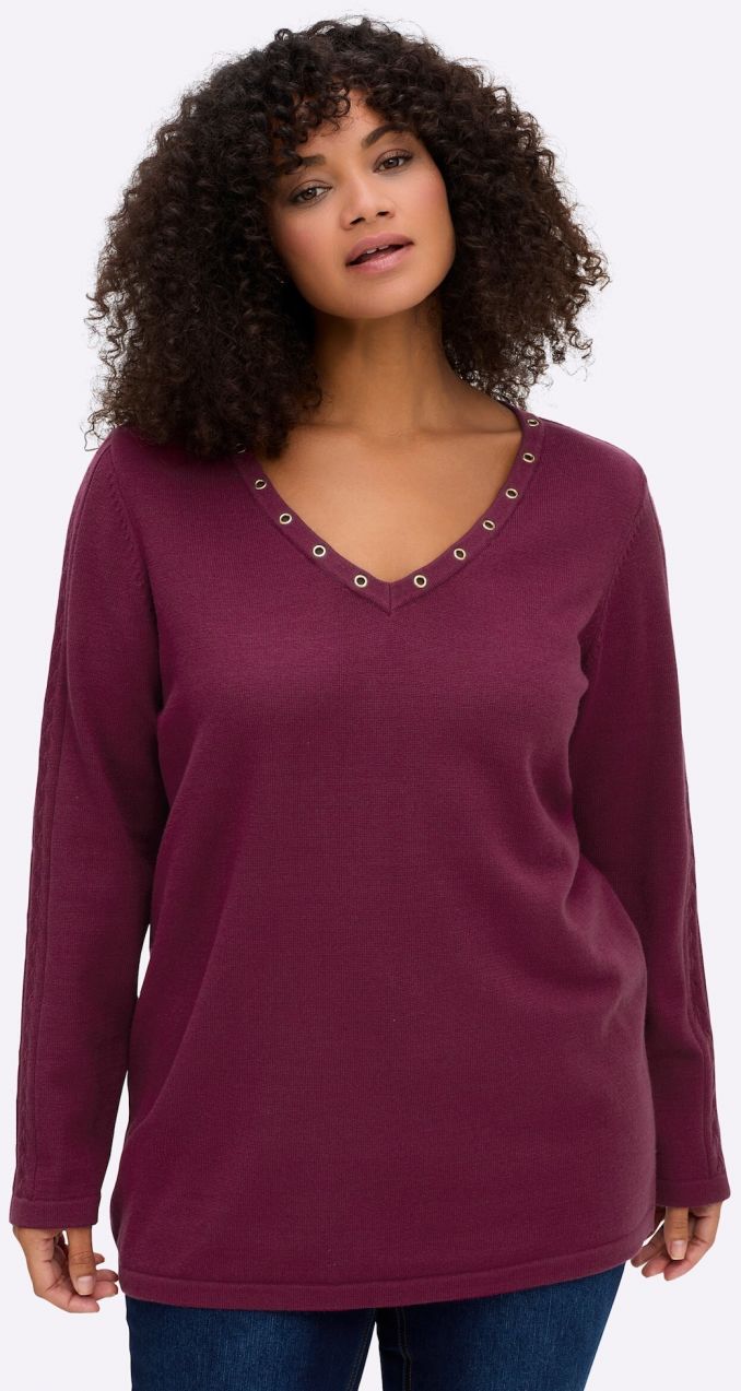 SHEEGO Sveter  bordová