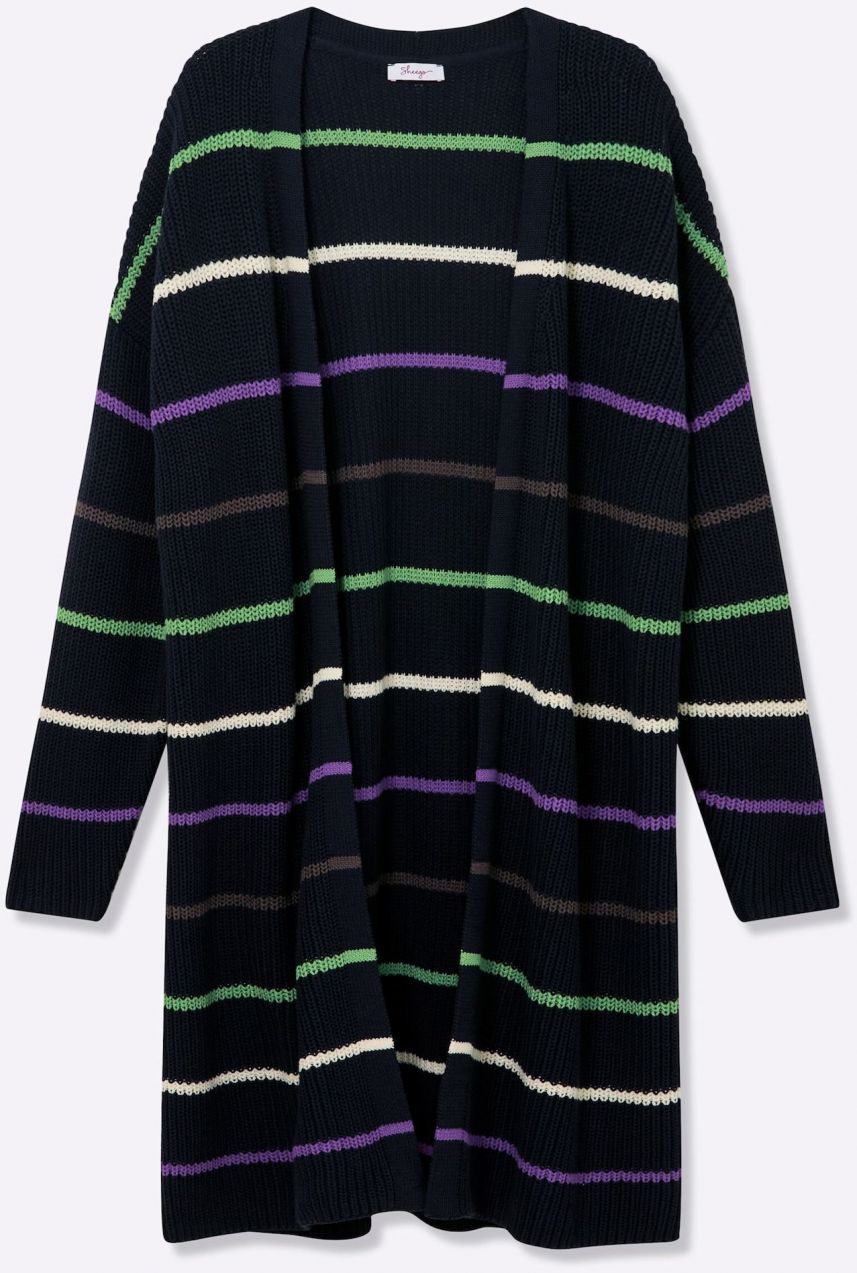 SHEEGO Kardigán  námornícka modrá / zmiešané farby